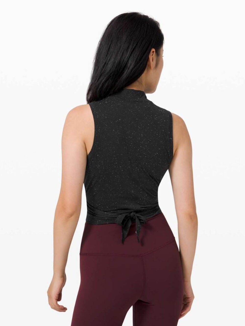 Lululemon Time to Restore Mock Neck Tank Black and White size 4